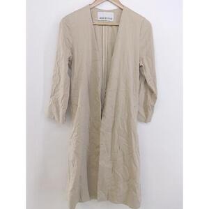 ◇ ◎ NATURAL BEAUTY BASIC ボタンレス 長袖 コート サイズM ベージュ レディース P