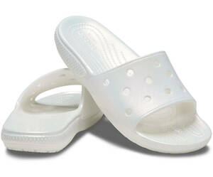 23m Classic Crocs Iridescent Slide クラシック クロックス イリディセント スライド ホワイト white M5W7 新品