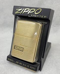 #6371 Zippo/ジッポ MANUFACTURING CO BRADFORD PA USA ライター ゴールドカラー 箱付 着火未確認