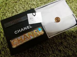 超レア★超美品★　ヴィンテージシャネル【CHANEL】97A シャネル　バレッタ　ヘアアクセサリー　クレスタシリーズ　プリズム　ゴールド②