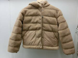 ite/487020/1113/MONCLER モンクレール オデゥリュー フード付き ボアダウンジャケット J29541A00038/ベージュ系/サイズ12A/未使用品