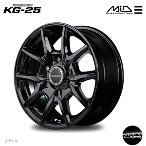 送料無料 マルカ サービス ROADMAX KG-25 BK 6.5J-16 +38 6H-139.7 (16インチ) 6H139.7 6.5J+38【1本単品 新品】