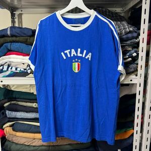 イタリア代表　サッカー　リンガーTee 半袖 Tシャツ L