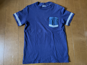 ★ビンテージデニム使用！H.R REMAKE ハリウッドランチマーケット リメイク インディゴ ハリラン blueblue ブルーブルー NAVY 海軍 Tシャツ