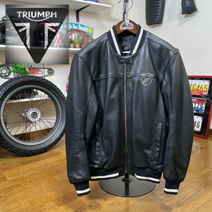 ☆TRIUMPH トライアンフ McQueen マックイーン エディション レザージャケット ブラック/M（L〜XL相当）◆バイク シングルライダース 