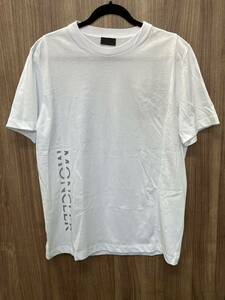 未使用 タグ付き MONCLER モンクレール リフレクションTシャツ MAGLIA MANICHE CORTE ホワイト 白 半袖 Tシャツ メンズL