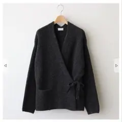 21AW WOOL SILK NEP WRAP CARDIGAN