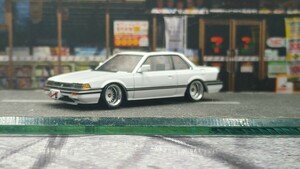 1/64 ミニカー トミカ リミテッドヴィンテージネオ ホンダ プレリュードXX 86年式 ホワイト 改 ② BBS RS 風 深リムホイール ホワイト