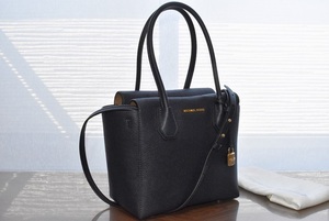 MICHAEL KORS マイケルコース MERCER Small Satchel マーサー スモール サッチェル シュリンクレザー 2WAY ショルダー トートバッグ 未使用