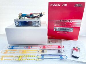 当時物 Victor JVC KD-M550 RM-RK41 カスタマイズプレート 箱 取説 完備 通電確認済 1DIN MDオーディオ