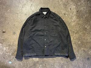 COMME des GARCONS SHIRT 90s 裾切替ウールシャツ 1990s コムデギャルソンシャツ