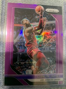 レブロン　ジェームズ選手2018-19 Panini Prizm Purple Prizm #6 LeBron James 75シリロサンゼルスレイカーズ LOS ANGELES LAKERS