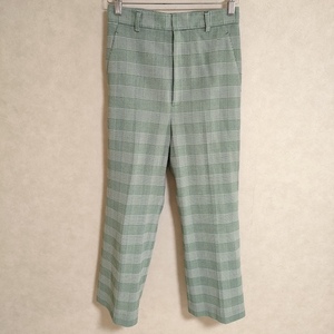 ROKU 6 BEAUTY&YOUTH GLEN CHECK PANTS 定価26400円 サイズ34 パンツ グリーン ホワイト ロクビューティアンドユース 4-0307M 233448