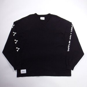 22aw Wtaps LXLXW LS TEE COTTON BLACK X04 ダブルタップス ロングスリーブTシャツ ロンT ブラック