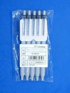 トンボ鉛筆 BC-MGLE45 油性ボールペン モノグラフライト 0.5mm 黒インク スモーキーブルー軸 5本入り×1パック★送料無料★