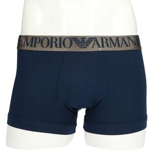 EMPORIO ARMANI エンポリオ アルマーニ ICONIC TRUNK ロゴバンド 前閉じ ボクサーパンツ メンズ 54075119 ネイビー M