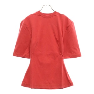 JACQUEMUS ジャックムス 23SS LE Camisa T-Shirt ウエストシェイプデザイン 半袖Tシャツ レッド レディース 231JS121-2102