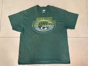 NFL GREEN BAY PACKERS MEN’S SHORT SLEEVE T-SHIRTS size-2XL(着丈76身幅66) 中古(美品) 送料無料 NCNR