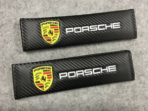 ★ポルシェ PORSCHE★ シートベルトパッド 自動車 2個セット ショルダーカバー 肩パット 刺繍入り シートベルトショルダー