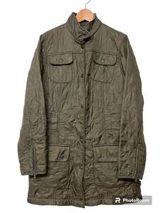 UK ビンテージ Barbour バブアー キルティング レディース ジャケット サイズ10 カーキ バブワー コート xpv