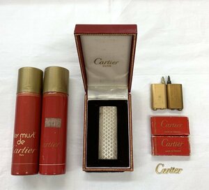 【5OM矢05014F】★Cartier★カルティエ★シルバー★ガスライター★火花/着火未確認★喫煙具★ジャンク★