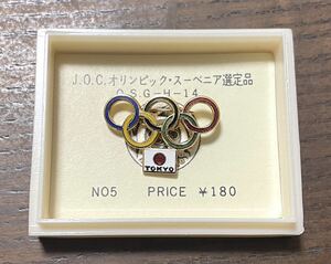 レア 1964年 オリンピック 東京大会 日の丸 五輪 バッジ JOC スーベニア選定品 TOKYO No.5