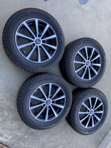 オデッセイ等　DOS 16インチ　社外アルミホイール215/60R/16 PCD114.3 スタッドレスタイヤ4本セット