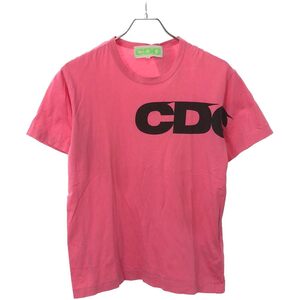 CDG by COMME des GARCONS シーディージーバイコムデギャルソン AD2018 ロゴプリントTシャツ ピンク M ITBBZJPJYSAM