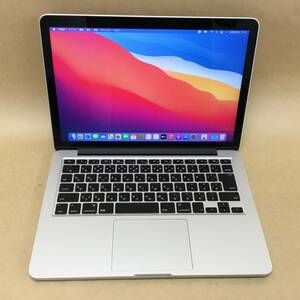 【2405289205-2】 アップル MACBOOKPROCI5-2400 CI5(4258U)-2.4GHZ 4GB SSD128GB 13.3インチ RETINA シルバー A1502 BIGSUR 11.4 LATE 2013