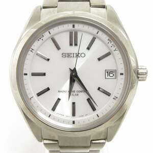 セイコー SEIKO ブライツ 腕時計 アナログ ソーラー 電波 7B24-0BH0 シルバーカラー 文字盤ホワイト ■SM3 メンズ