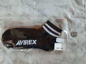 新品未使用品 AVIREX アヴィレックス ソックス フリーサイズ ブラック 783-3272001