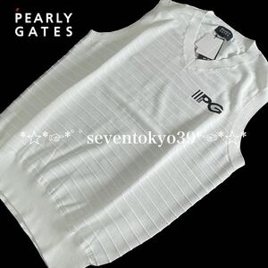 新入荷 本物 新品 42979126 PEARLY GATESパーリーゲイツ/6(サイズLL) 超人気 Vネック ニットベスト 吸水速乾 これからの季節に！