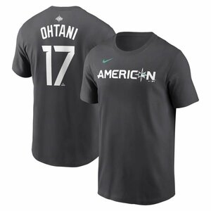 【Lサイズ】大谷翔平 NIKE オールスターTシャツ2023 SHOHEI OHTANI AMERICAN LEAGUE MLB ALL-STAR GAME NAME&NUMBER T-SHIRT ANTHRACITE