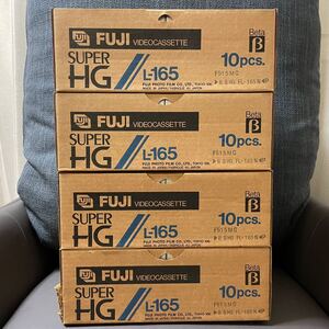 【未開封】 「FUJI ベータテープ SUPER HG L-165 40本」 未使用品 β Beta 日本製 MADE IN JAPAN 富士 VIDEO CASSETTE ビデオカセット