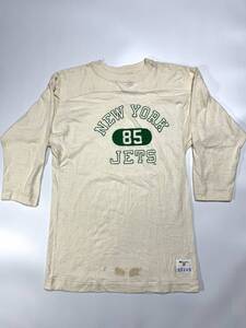 champion チャンピオン フットボールシャツ NEW YORK JETS 染み込みプリント デッドストック ヴィンテージ 80s made in USA アメリカ製