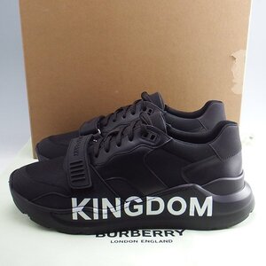 未使用品 BURBERRY LONDON ENGLAND LOW TOP SNEAKER BLACK バーバリー ロンドン イングランド ロウトップ スニーカー ブラック UK10 28.5cm