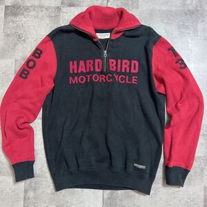 HARD BIRD flat head ハードバード　ワッペンスウェット　ニット　 ハーフジップ　 プルオーバー　フラットヘッド