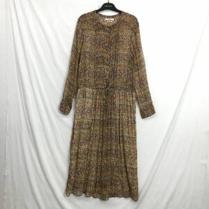 NZ470●ISABEL MARANT ETOILE 小花柄 シフォン シルク ワンピース●40●イエロー/レッド/ブルー イザベルマランエトワール