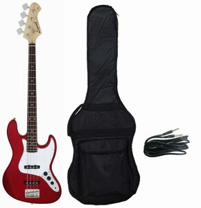 即決◆新品◆送料無料Legend LJB-Z CA(Candy Apple Red) ジャズベース/ケース付