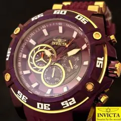 【激レア!!】INVICTA/インビクタ/メンズ腕時計/希少/パープル色/お洒落