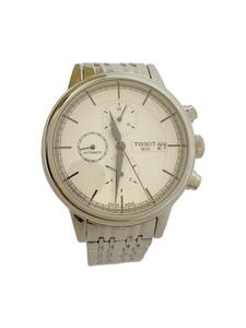 TISSOT◆自動巻腕時計/アナログ/ステンレス/WHT/SLV/SS/T085427A//