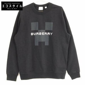 国内正規/ BURBERRY バーバリー ｘMinecraftマインクラフト8064602 ロゴ プリント コットン スウェットシャツ S ブラック メンズ