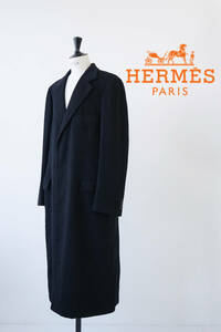 HERMES エルメス カシミヤ チェスター ロングコート size 52 1114297