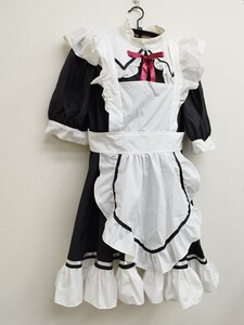 Duet 製 XLサイズ ロリータ 黒メイド 服 コスプレ 衣装 ゴスロリ 御主人様