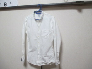 S ■ユニクロ UNIQLO Oxford Shirt■長袖シャツ■白■used 送185