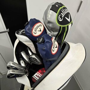 [9304-009] Callaway ゴルフクラブセット 13本セット ゴルフバッグ付き キャロウェイ まとめ売り 使用感アリ [中古]