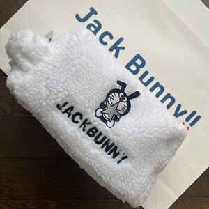 送料無料ジャックバニー×ドラえもんコラボJBモコモコ起毛ボアWジップポーチハンドル付クラッチBAGたっぷり収納unisex White(大特価)新品