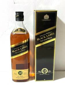 未開栓 古酒 JOHNNIE WALKER BLACK LABEL ジョニーウォーカー ブラックラベル スコッチ ウィスキー 12年 750ml 43度 洋酒/長期保管品/NL