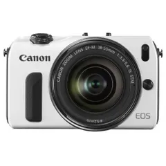 【中古】Canon ミラーレス一眼カメラ EOS M レンズキット EF-M18-55mm F3.5-5.6 IS STM付属 ホワイト EOSMWH-18-55ISSTMLK