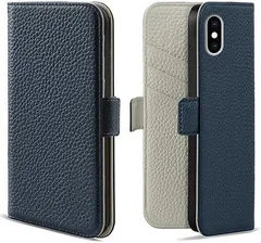 【在庫処分】Kahper for iPhone XS ケース 手帳型 iPhone X ケース 手帳型 メンズ iphone10ケース 手帳型 おしゃれ アイフォン10 ケース 手帳型 軽量 衝撃吸収 iphonexs 手帳形ケース PUレザー 全面保